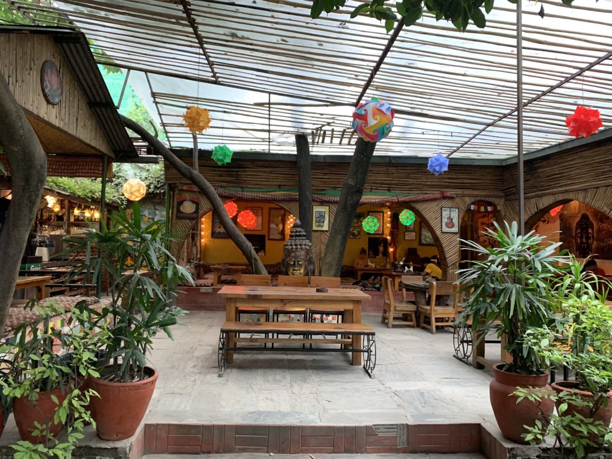 Outdoor cafes in Thamel
