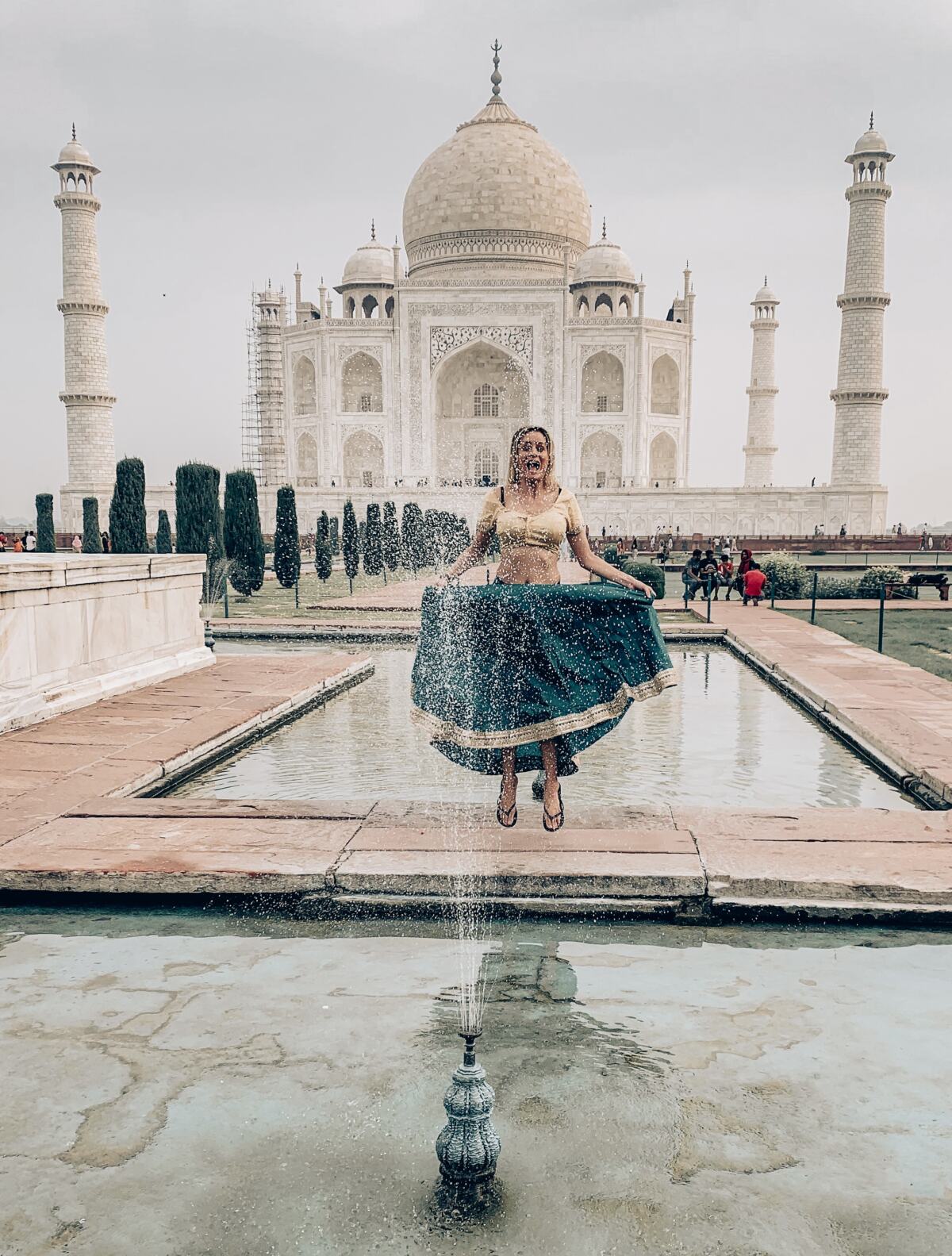 at the Taj Mahal India.